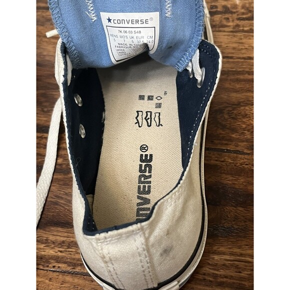 Converse Chuck All Star VTG Y2K Sneakers 7 White Low Top Double Tongue Con Shoes - Picture 6 of 7